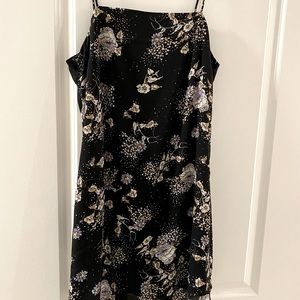 Black flower dress